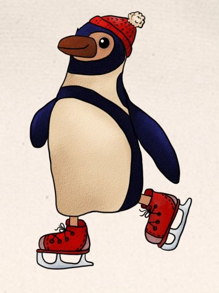 Schlittschuhpinguin