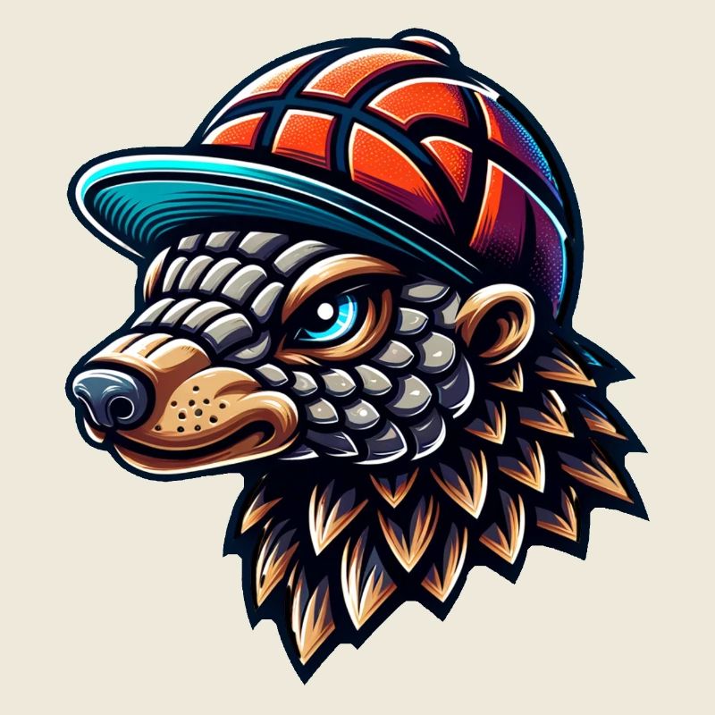 Cooles Pangolin mit Basecap