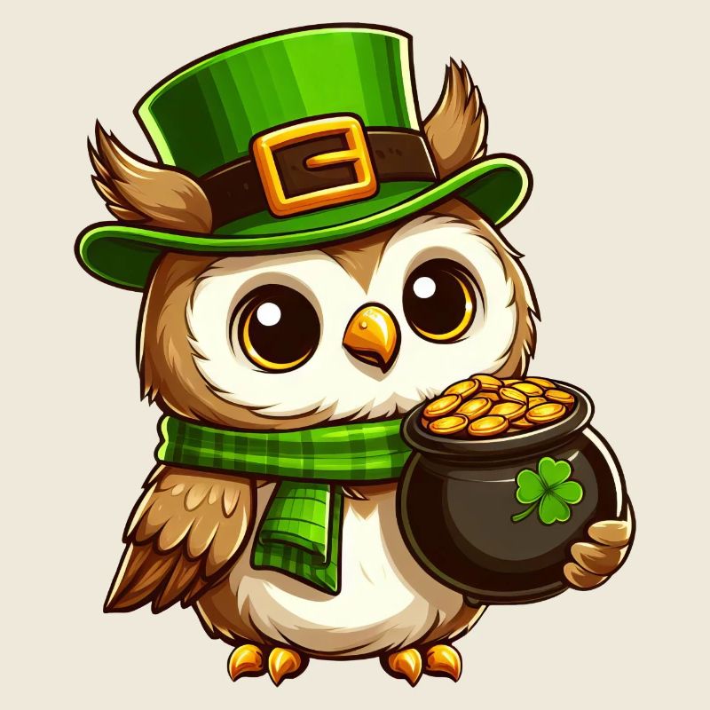 Goldene Eule St. Patricks Day