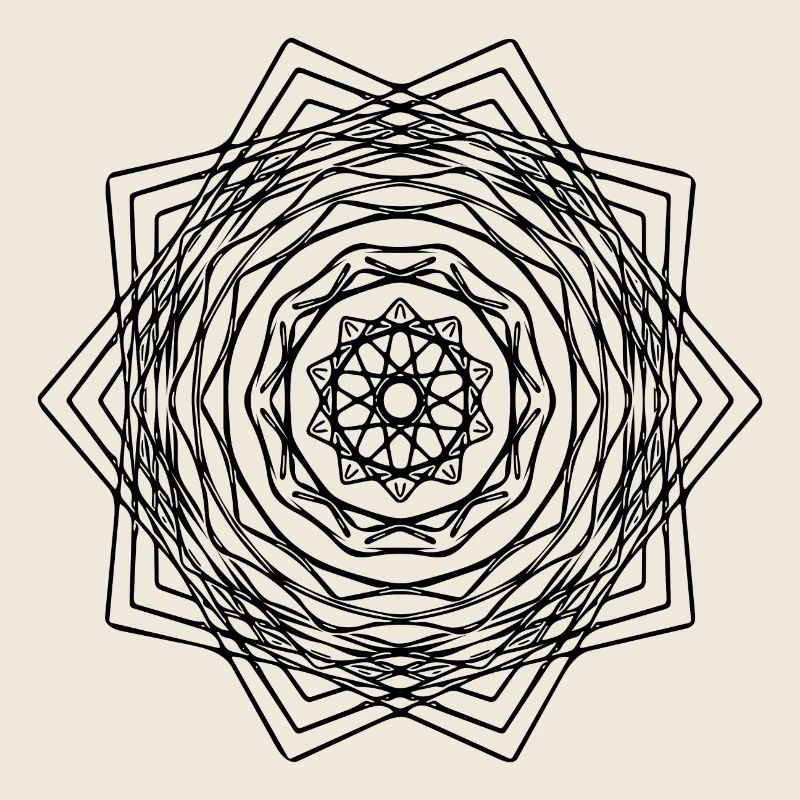 Geometric Square Square Mandala Shape