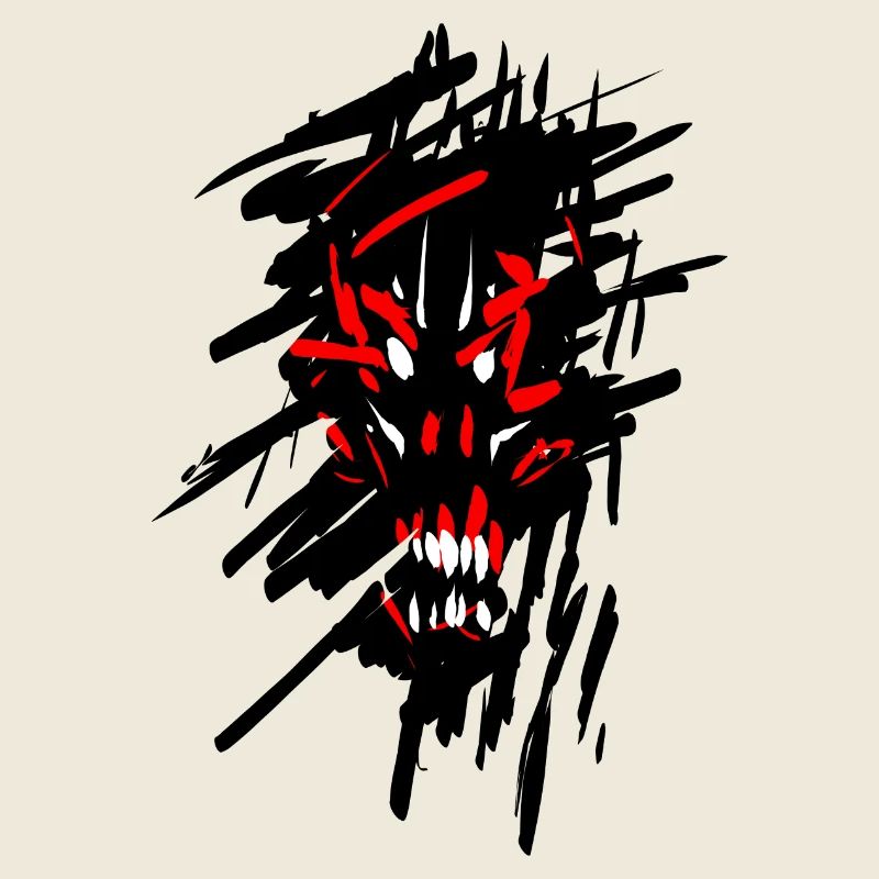 Devil horror graffiti