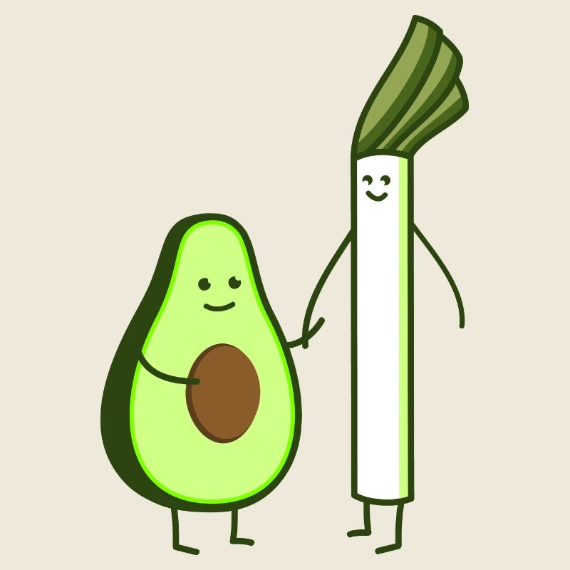 Leeks and avocado