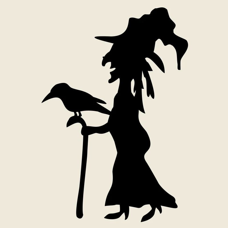 Abstrakte Hexen Silhouette