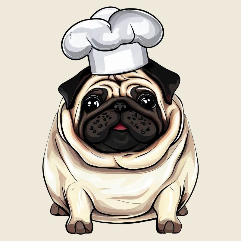 Cooking Pug, Creative Dog Design