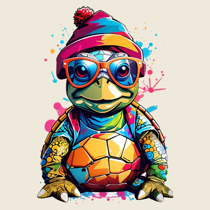 Turtle small and colorful