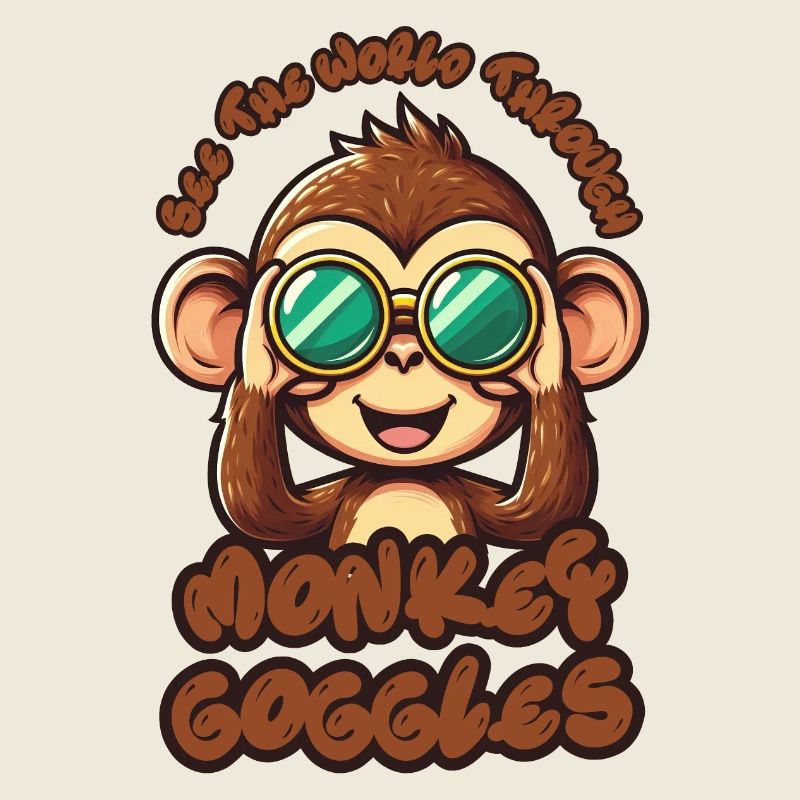 Cute Monkey: See the world through monkey goggles!
