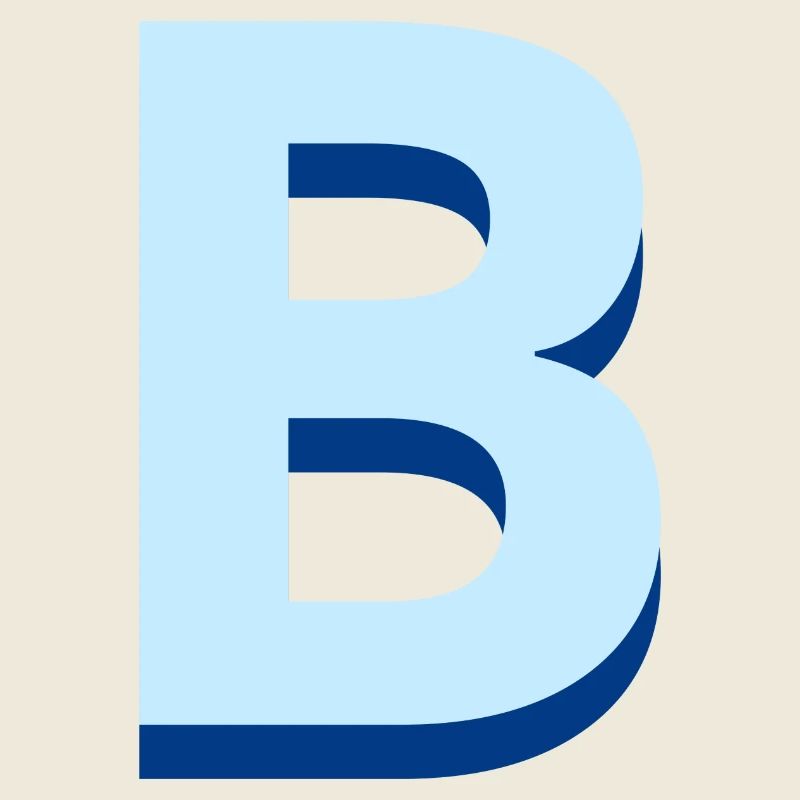 Pop und moderner blauer Buchstabe b