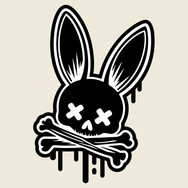 Crâne de lapin Crâne de Pâques