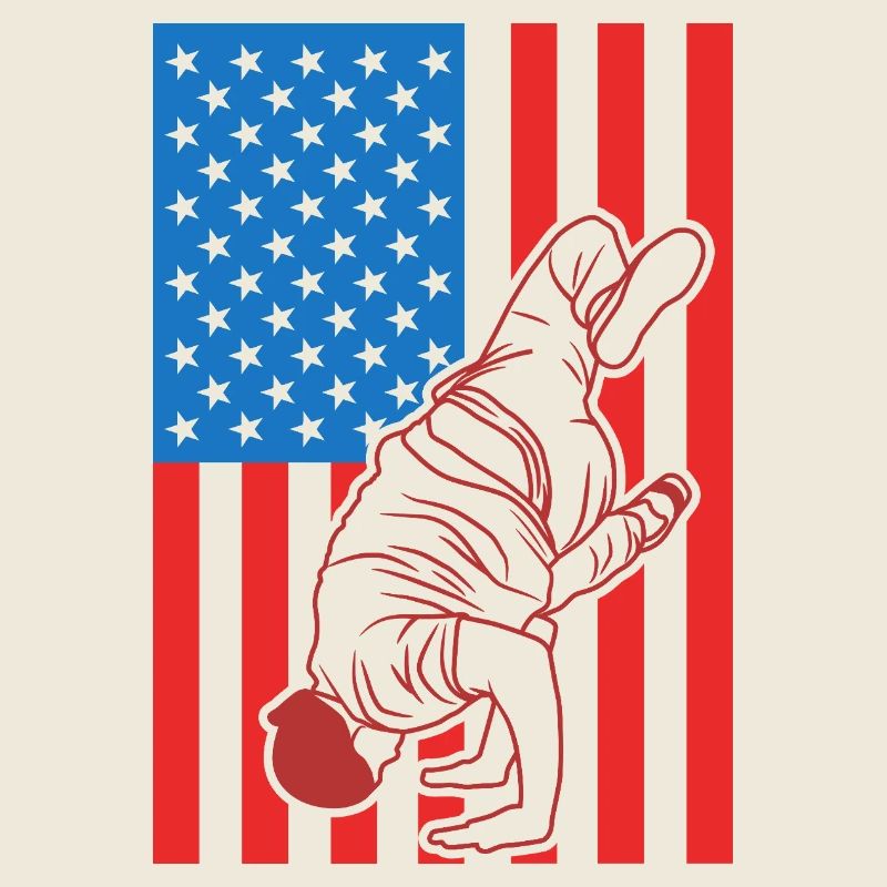 Drapeau Breakdance USA