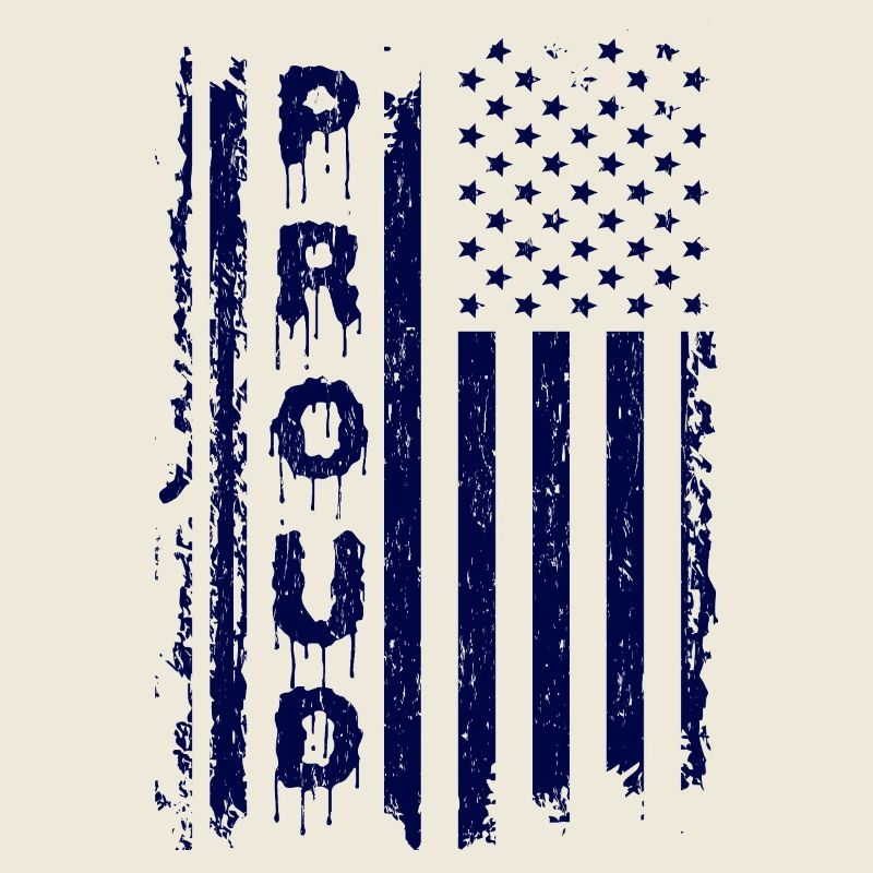 Drapeau américain avec style graffiti