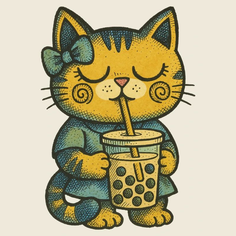 Bubble Tea Chat Cozy Charm