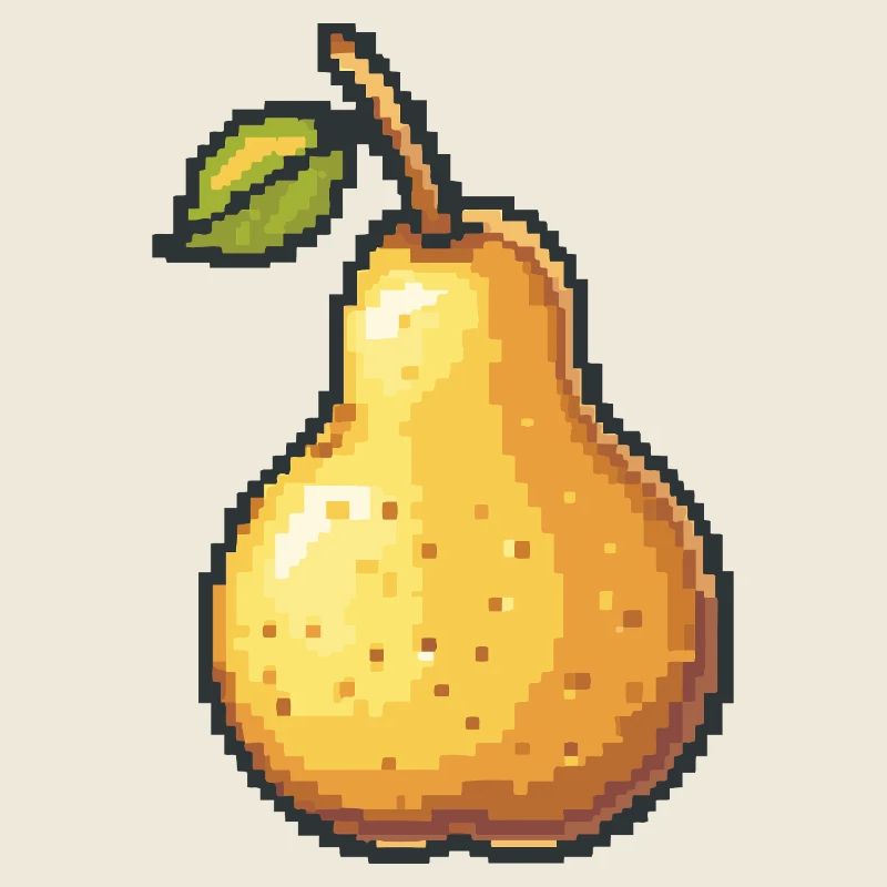 Pixel Birne Retro Pixelkunst