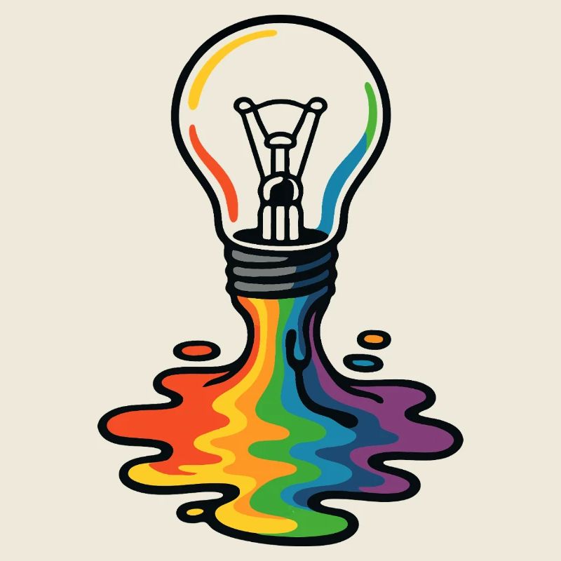 Rainbow Melt Lightbulb