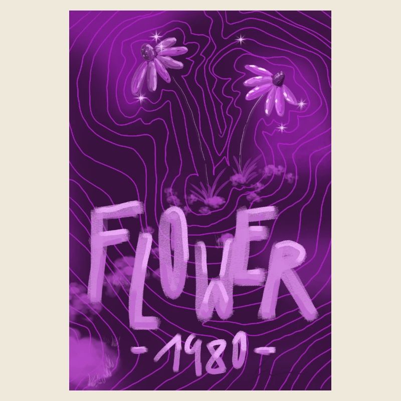 Floral Neon 80s Retro
