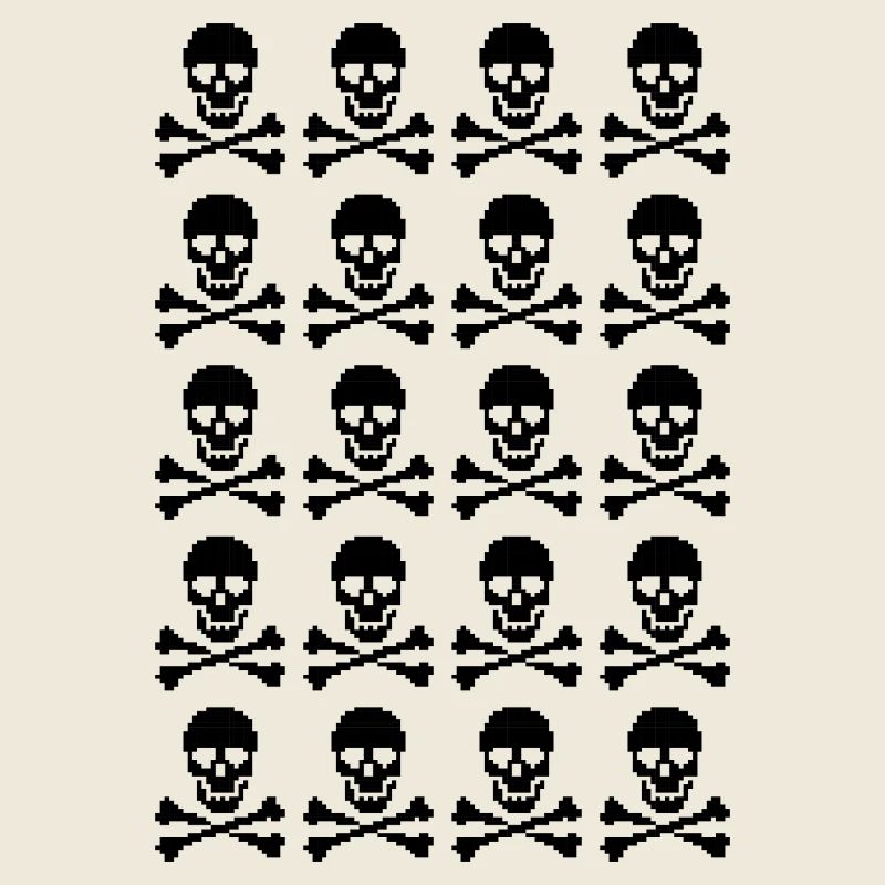 pixelated skulls pattern
