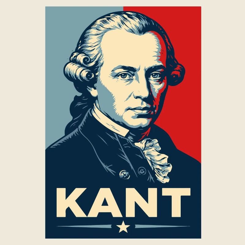 Immanuel Kant Retro Philosopher Portrait