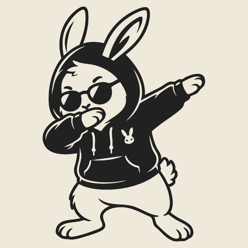 Easter Bunny Dabbing Cool Bunny Easter Funny
