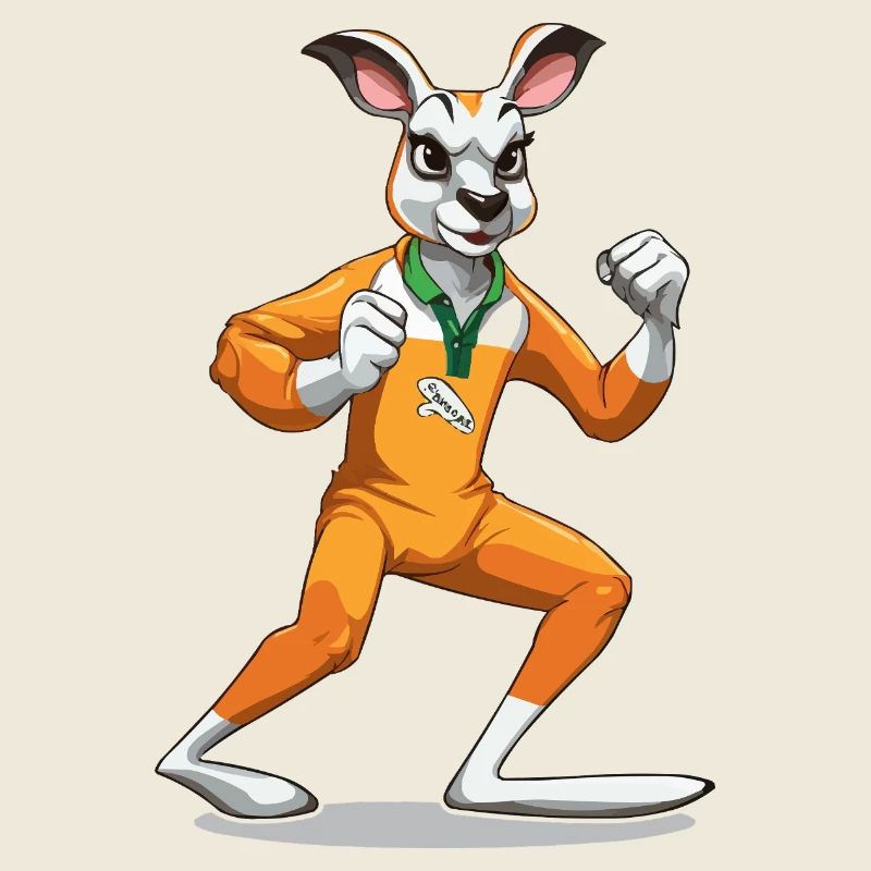 Salopette orange Kangaroo Battle Step