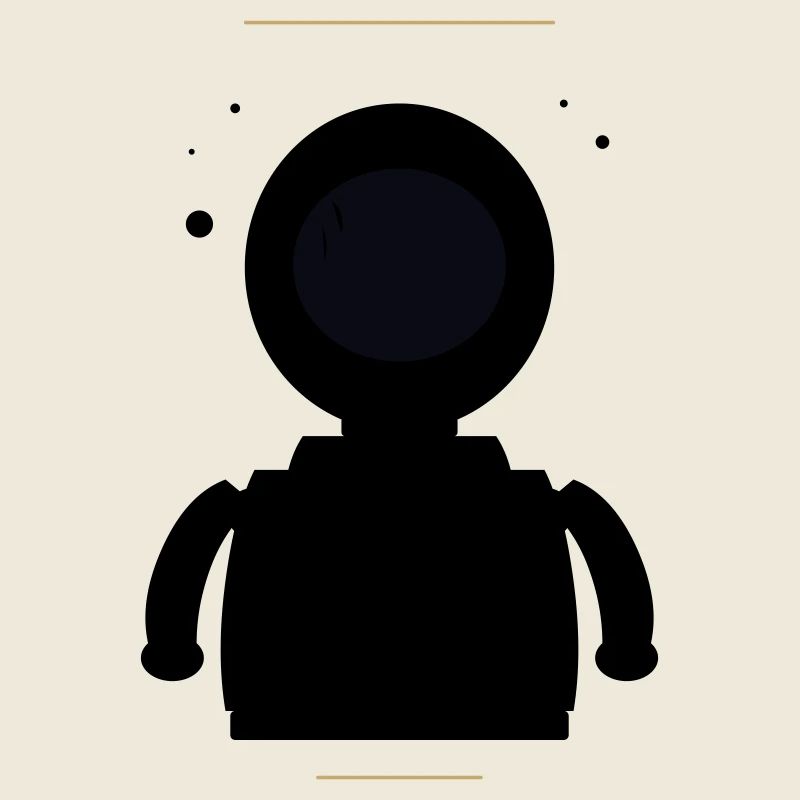 Minimalistischer Schwarzer Mond