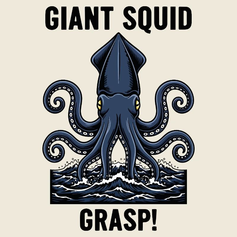 Calmar Géant Mer Abyss Grasp Giant Squid