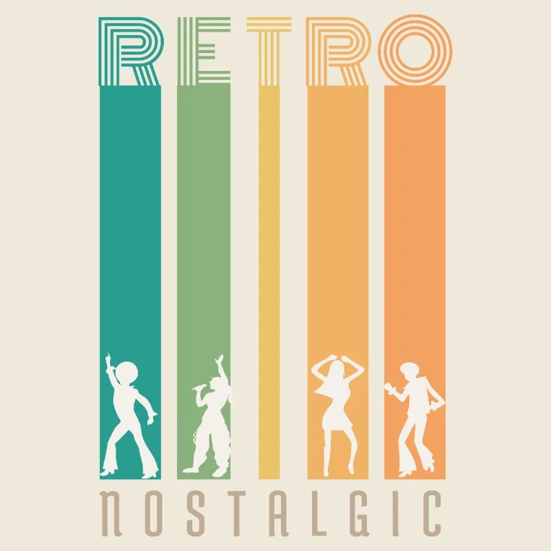 Retro Barres et Silhouettes Nostalgie