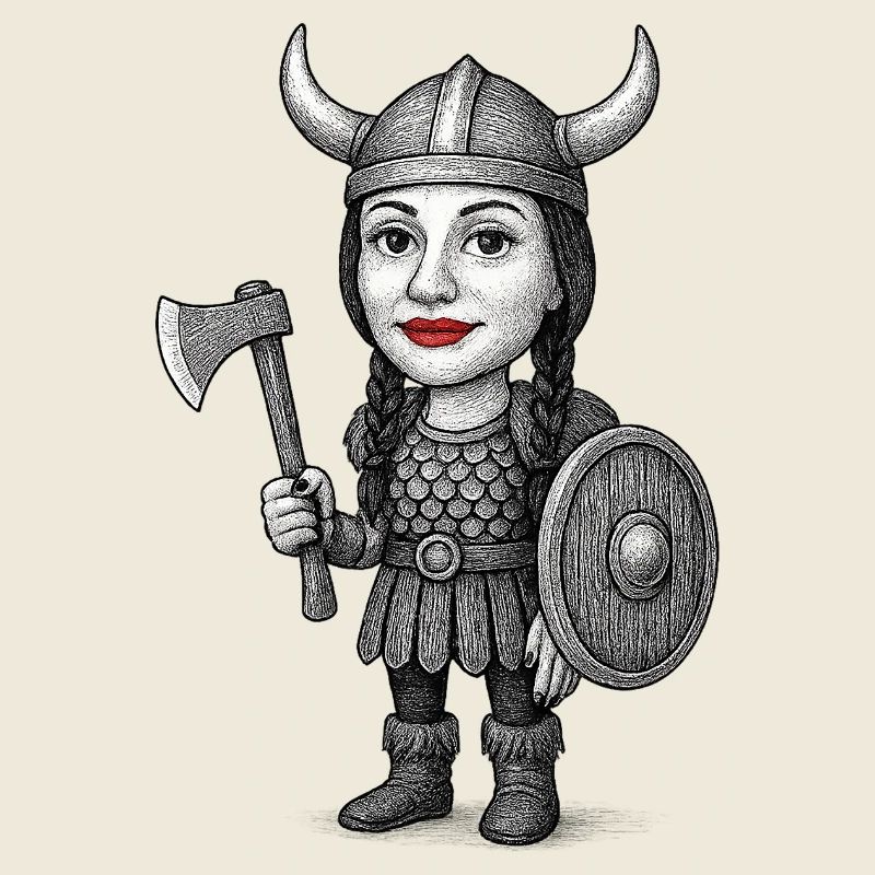 Wikinger-Rotlippen-Krieger