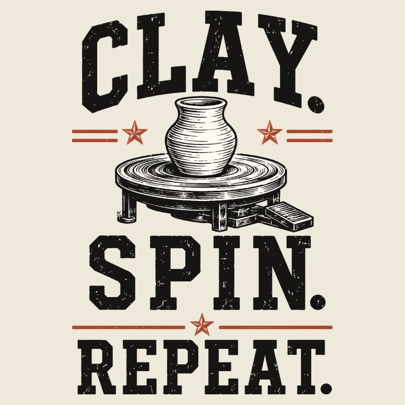 Clay Spin Repeat Ceramic Shirt