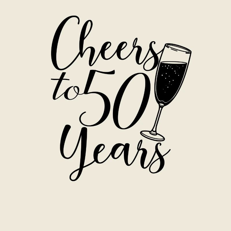 Cheers To 50 Years - Geburtstags- oder Jubiläumsgeschenk