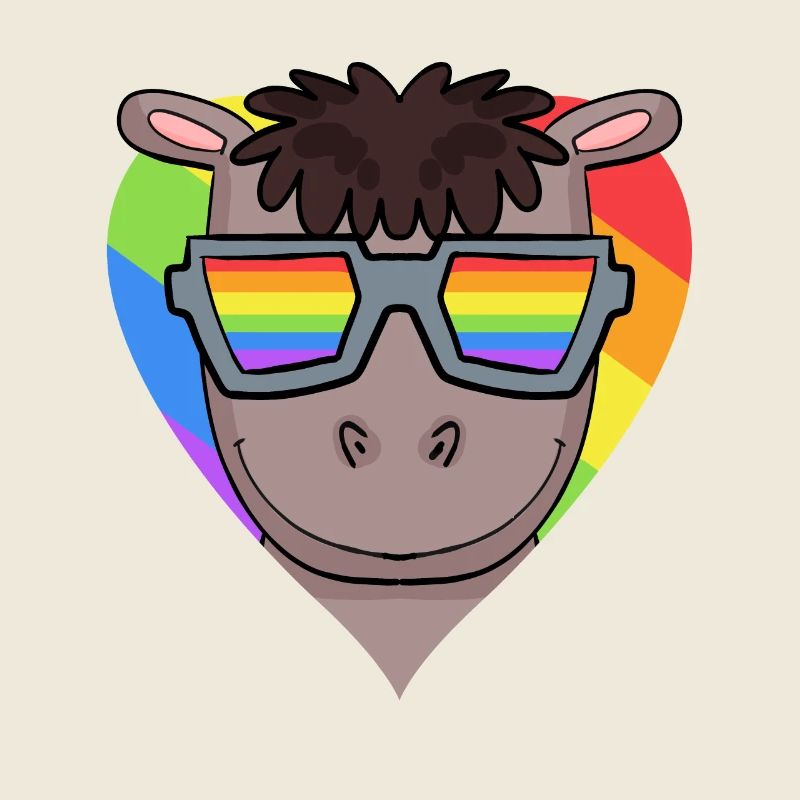 LGBT Tier Pferd Regenbogen