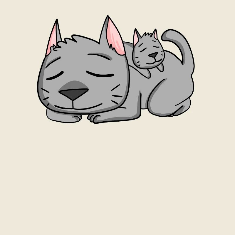 Chat avec bébé chat