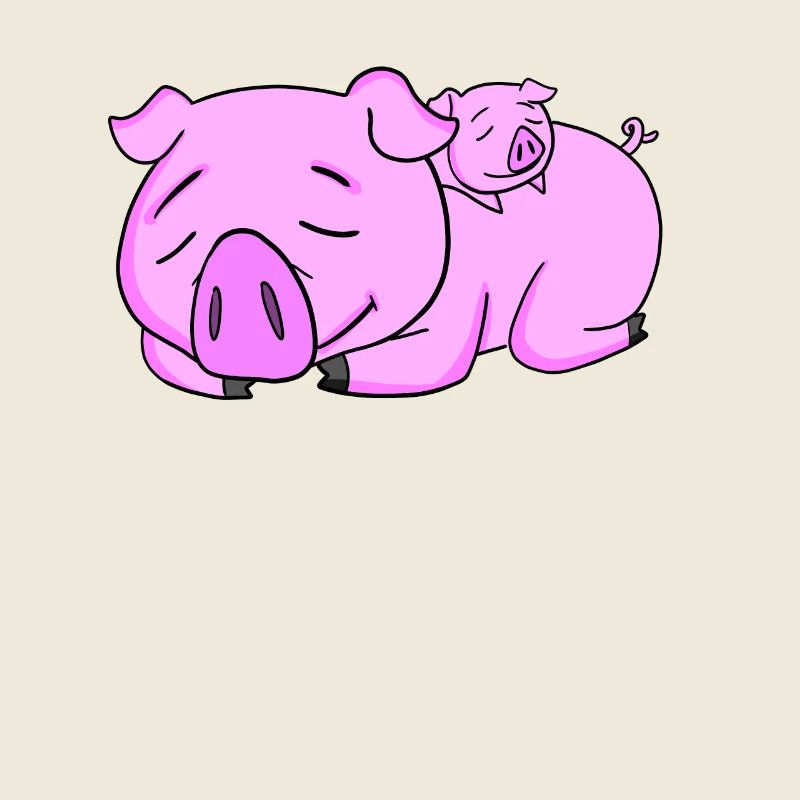 Cochon avec bébé cochon