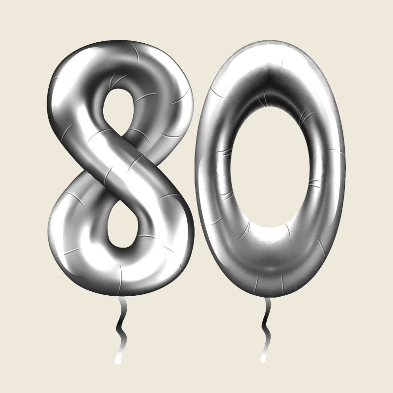 80e anniversaire ballons d’anniversaire 80 ans