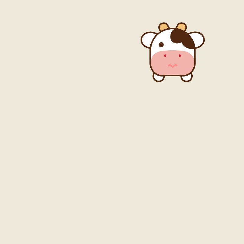 Mignon Kawaii Cow Pocket Design
