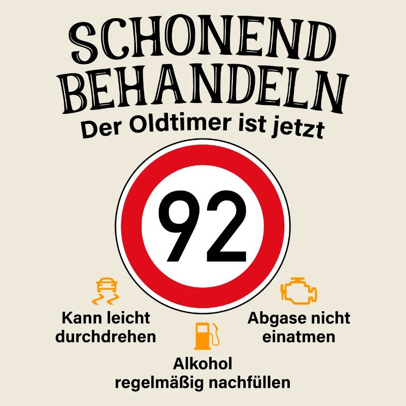 92. Geburtstag Schonend Behandeln Oldtimer Ist 92