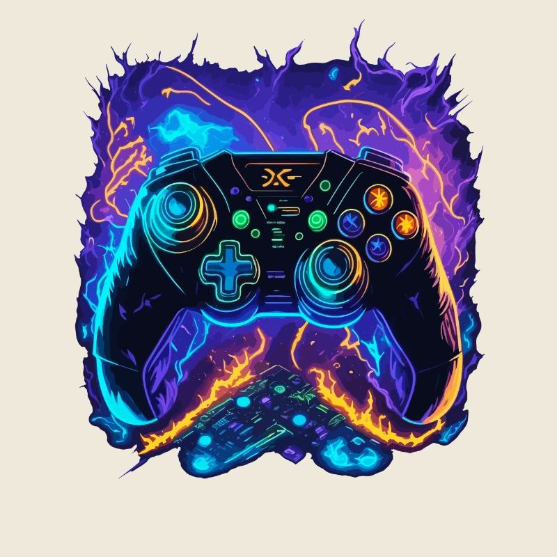 Powerful Gaming Controller Art