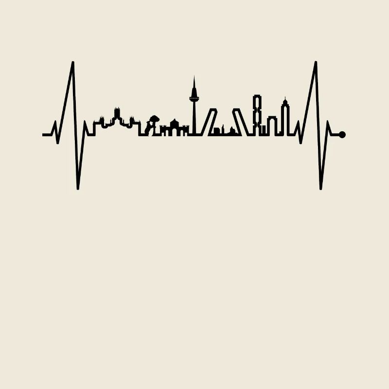 Madrid Skyline Heartbeat Spain Silhouette Pulse