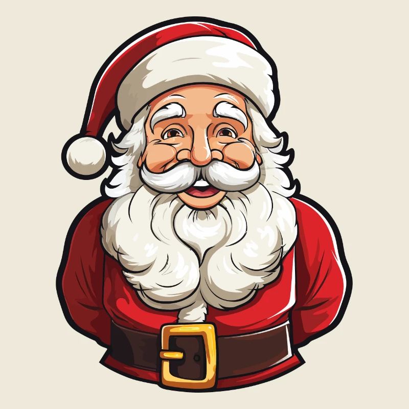 Père Noël élégant avec barbe et chapeau