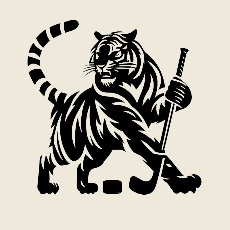 Minimalist Panda Baseball Player Silhouette -