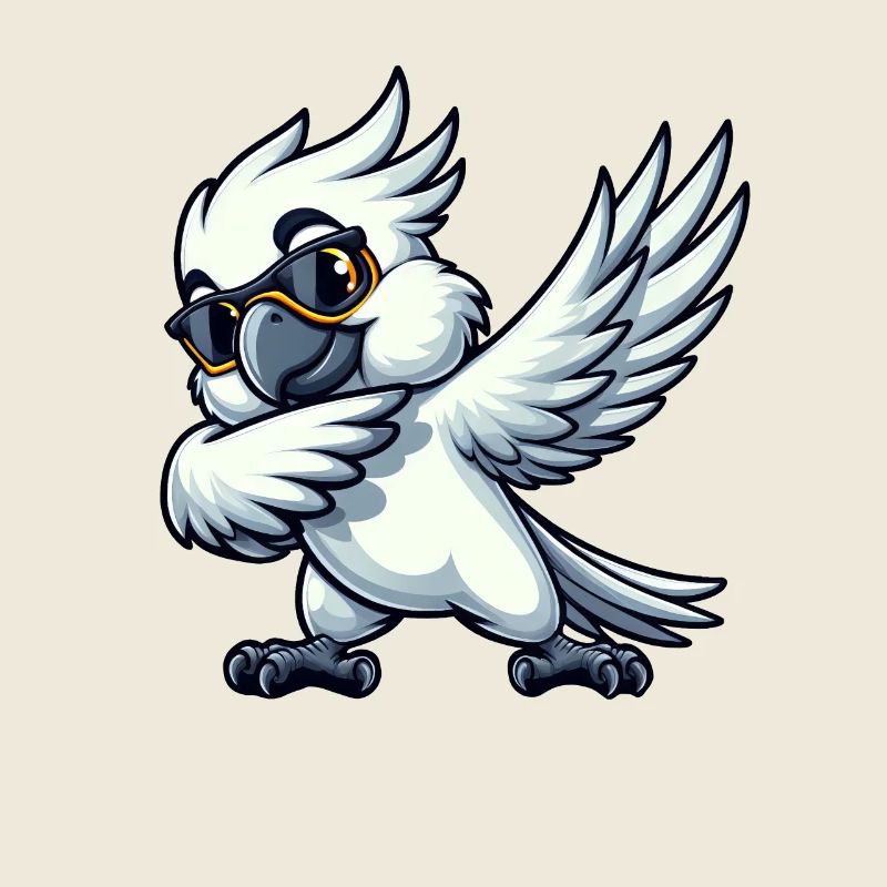 Budgie Dab Pose Fun Design