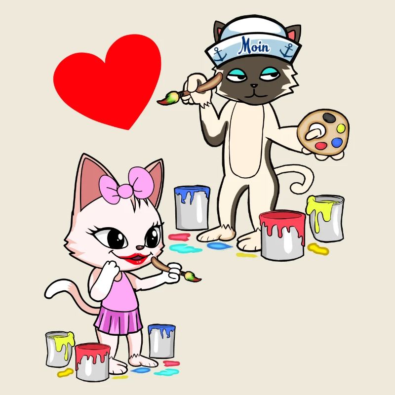 Katzen Katze Herz Valentin Valentinstag Liebe