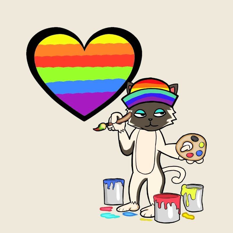 Cœur Chat LGBT