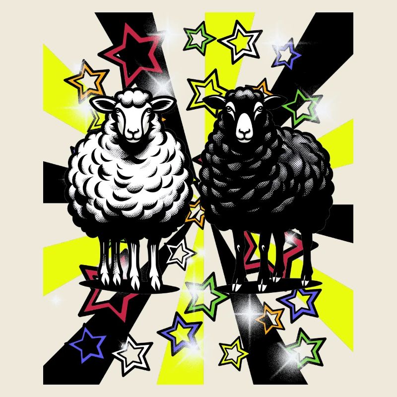 Retro Sheep Sheep Vintage 60s Lambs Kids