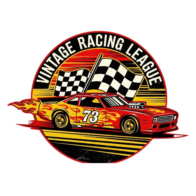 Conception de drapeaux de course vintage