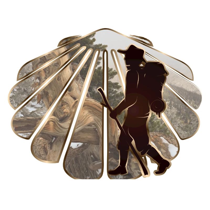 Ein Pilger oder Wanderer auf einem Pilgerweg