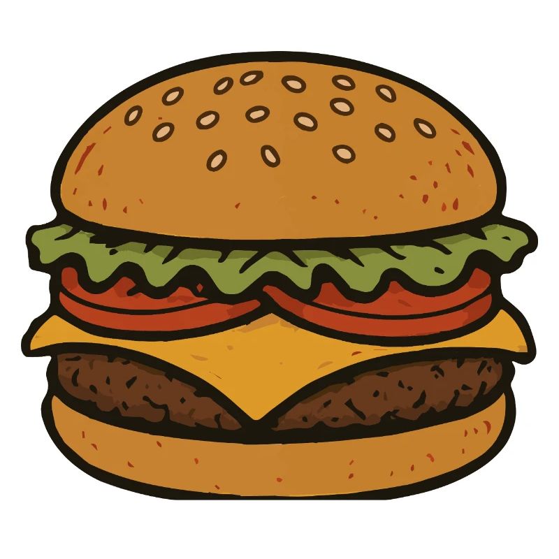 Comical hamburger