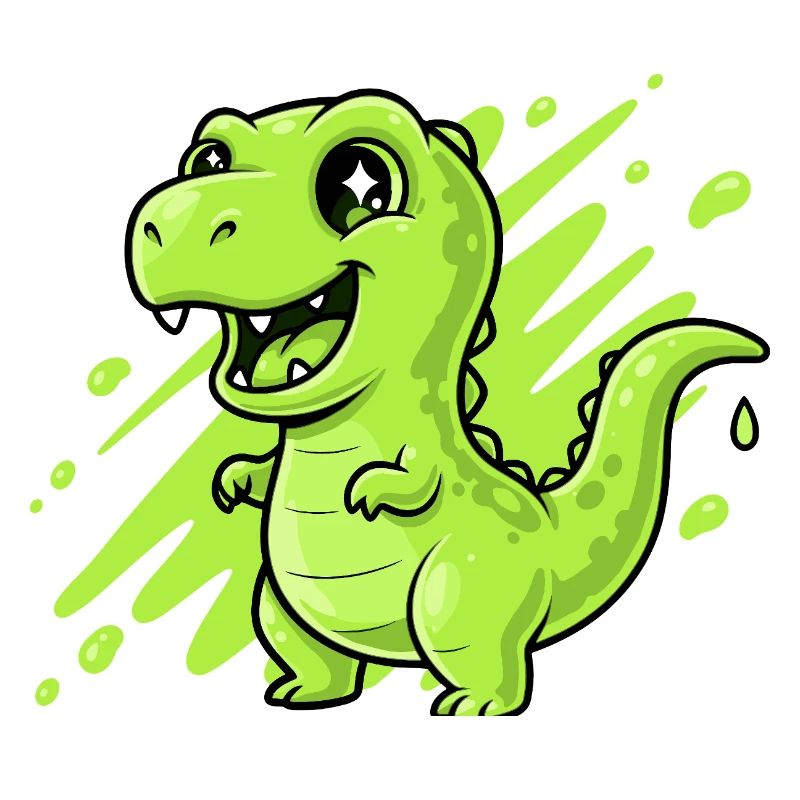 Green Slime Dino Comic