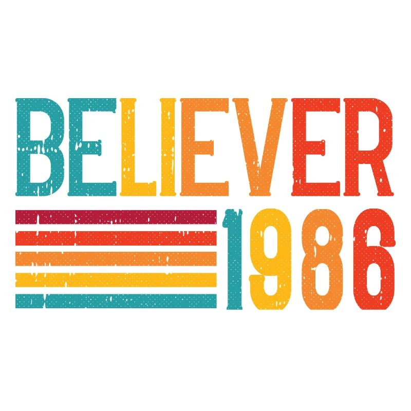 Believe 1986 Regenbogen Retro