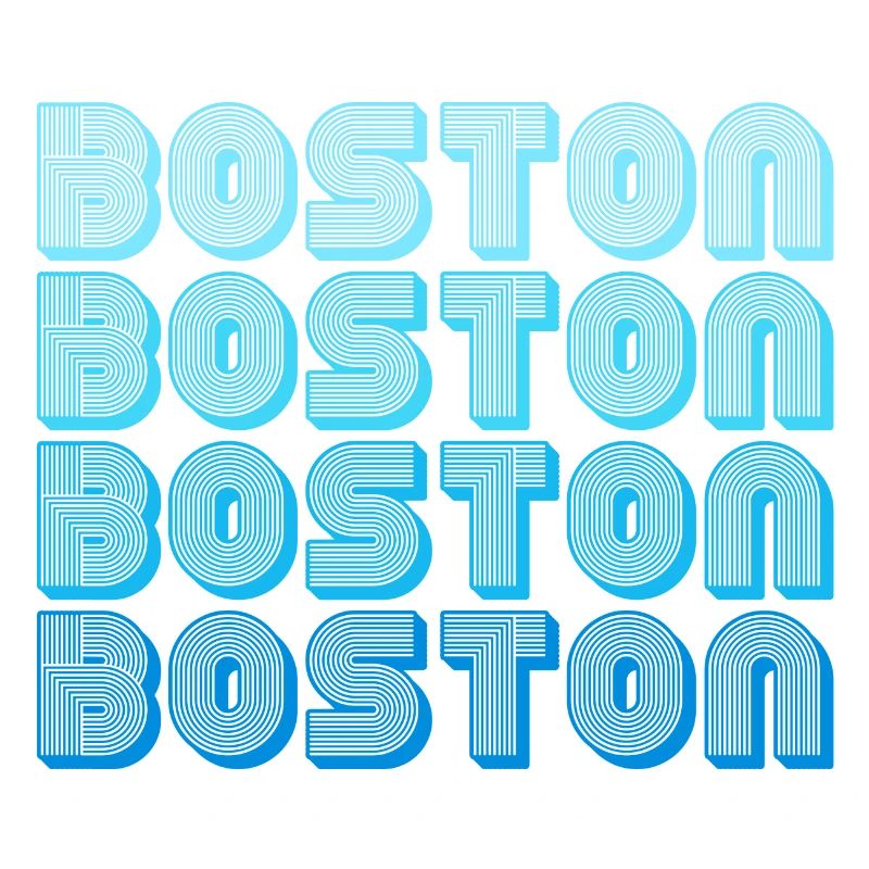 Boston Repeat Pattern Blue Gradient