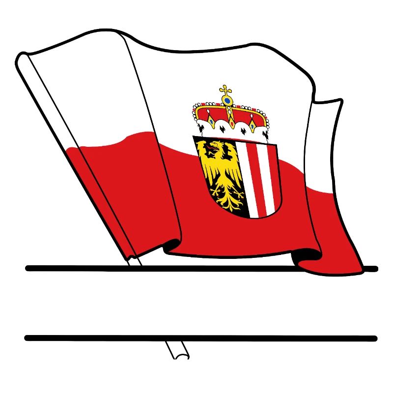 Upper Austria Flag – Text Space