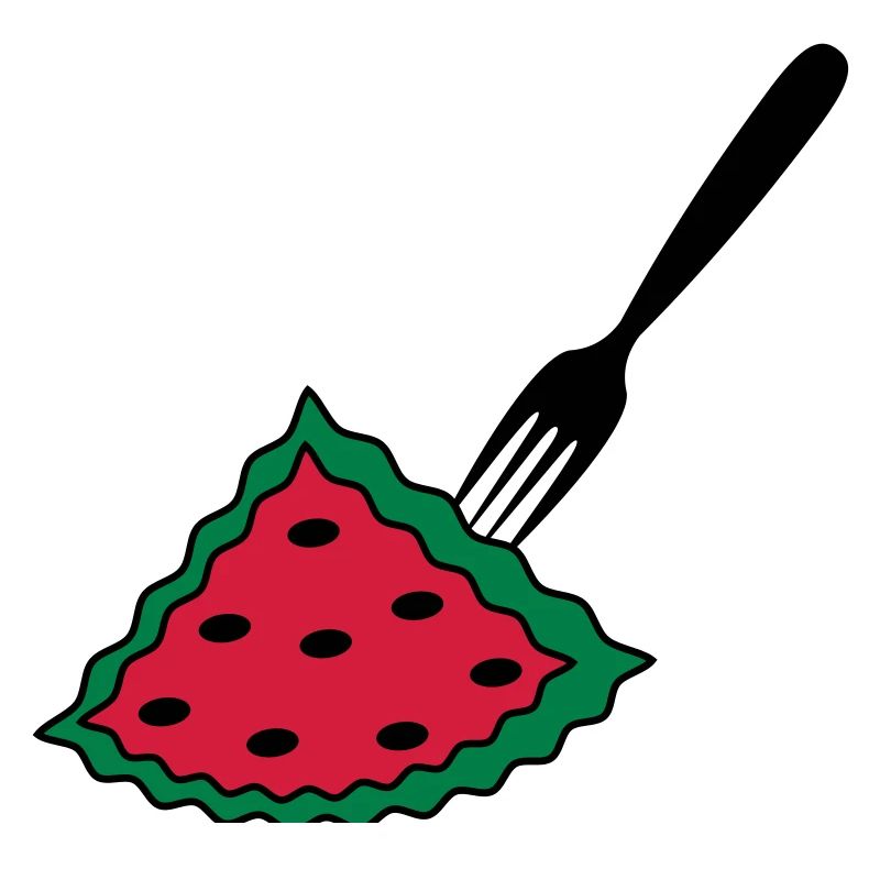 Melone mit Gabel